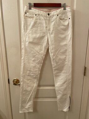 Louis Vuitton Cotton Womens Pants Off White Size 42/8 Made in Italy